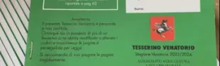 Tesserino venatorio regione toscana