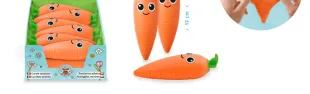 Giocattolo a forma di carota da ritirare. Contiene sabbia contaminata da amianto