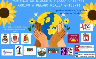 locandina Con I Bambini, Gaza e Oltre marcia 2025