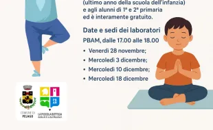 locandina del corso di yoga per bambini