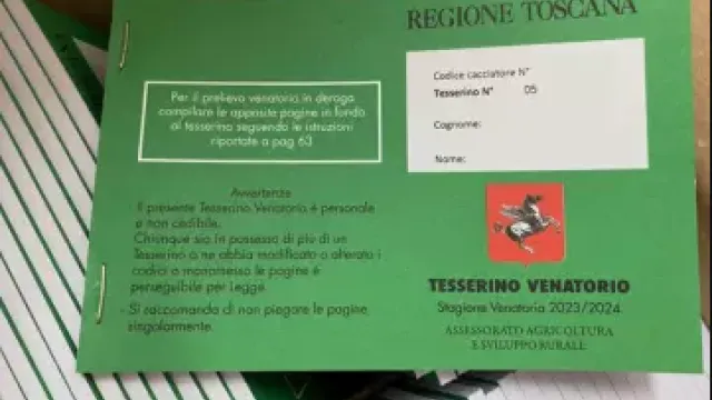 Tesserino venatorio regione toscana