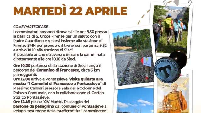 Locandina I Cammini di Francesco 22 Aprile