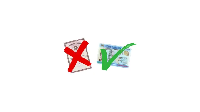 Carta d'identità cartacea